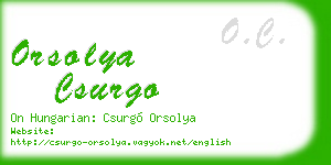 orsolya csurgo business card